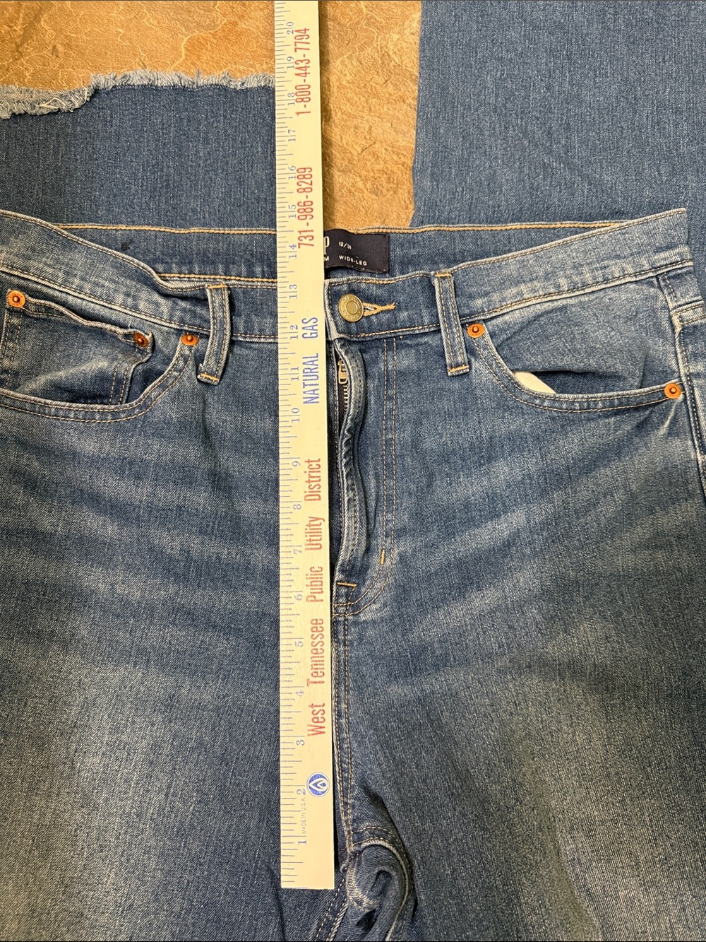 GAP high rise wide leg jeans - Picture 6 of 7